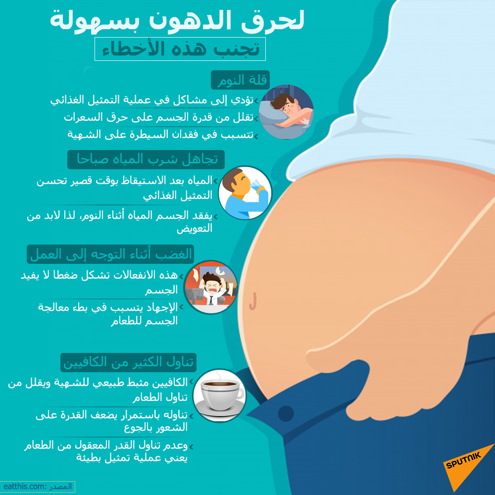 لحرق الدهون بسهولة.. تجنب هذه الأخطاء - سبوتنيك عربي