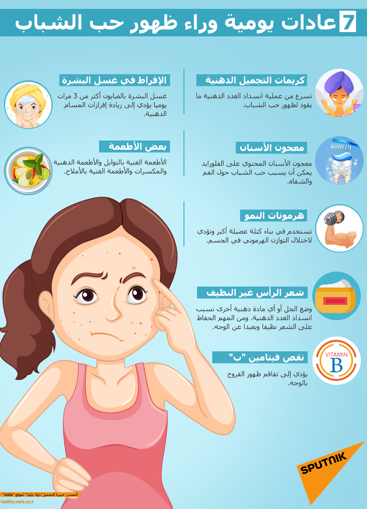 7 عادات يومية وراء ظهور حب الشباب - سبوتنيك عربي, 1920, 17.06.2021