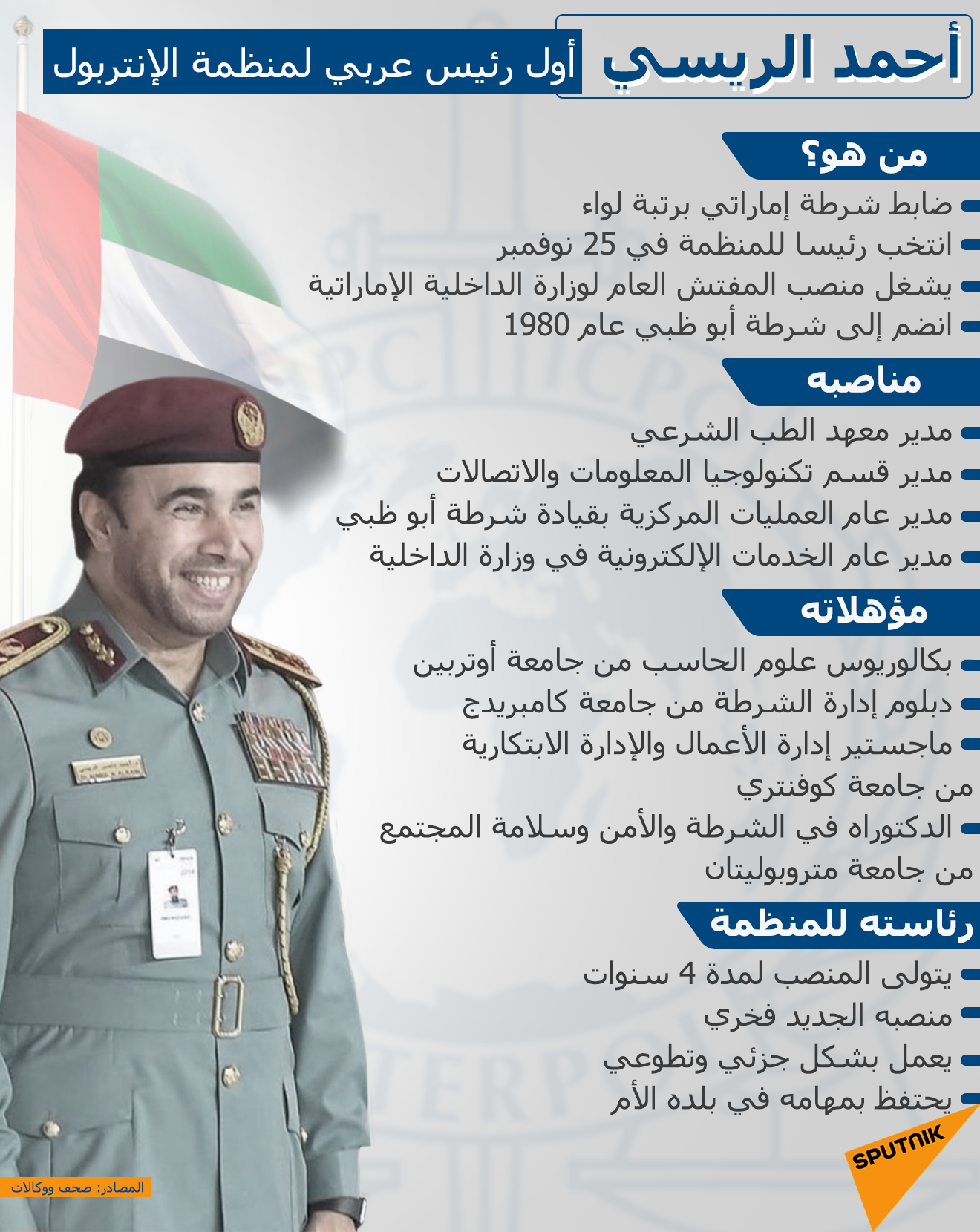 أحمد الريسي.. أول رئيس عربي لمنظمة الإنتربول - سبوتنيك عربي