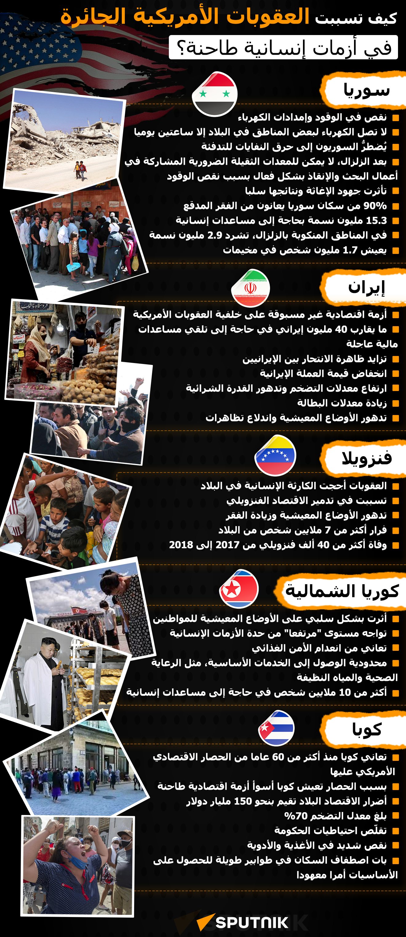 كيف تسببت العقوبات الأمريكية الجائرة في أزمات إنسانية طاحنة؟
 - سبوتنيك عربي