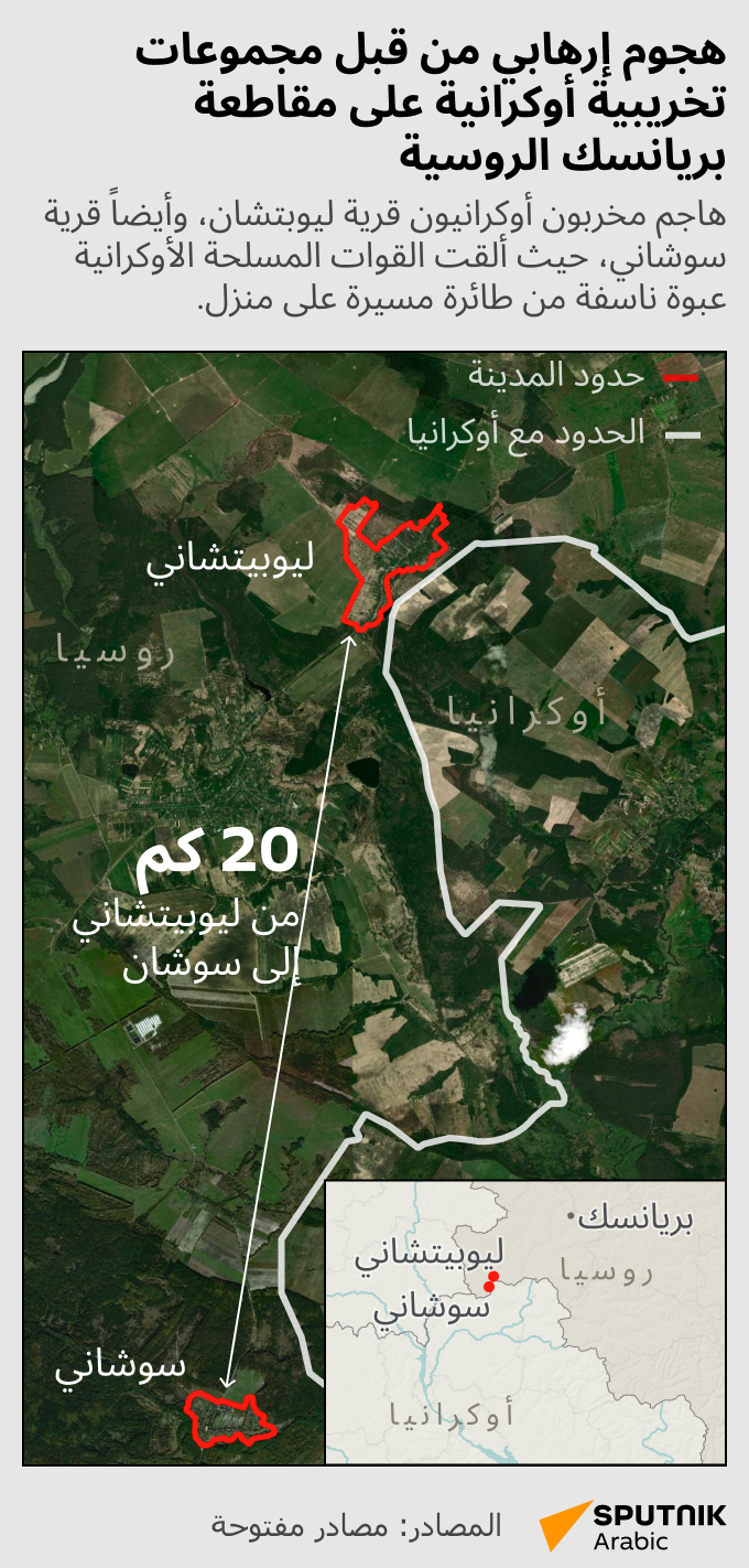 هجوم إرهابي من قبل مجموعات تخريبية أوكرانية على مقاطعة بريانسك الروسية - سبوتنيك عربي