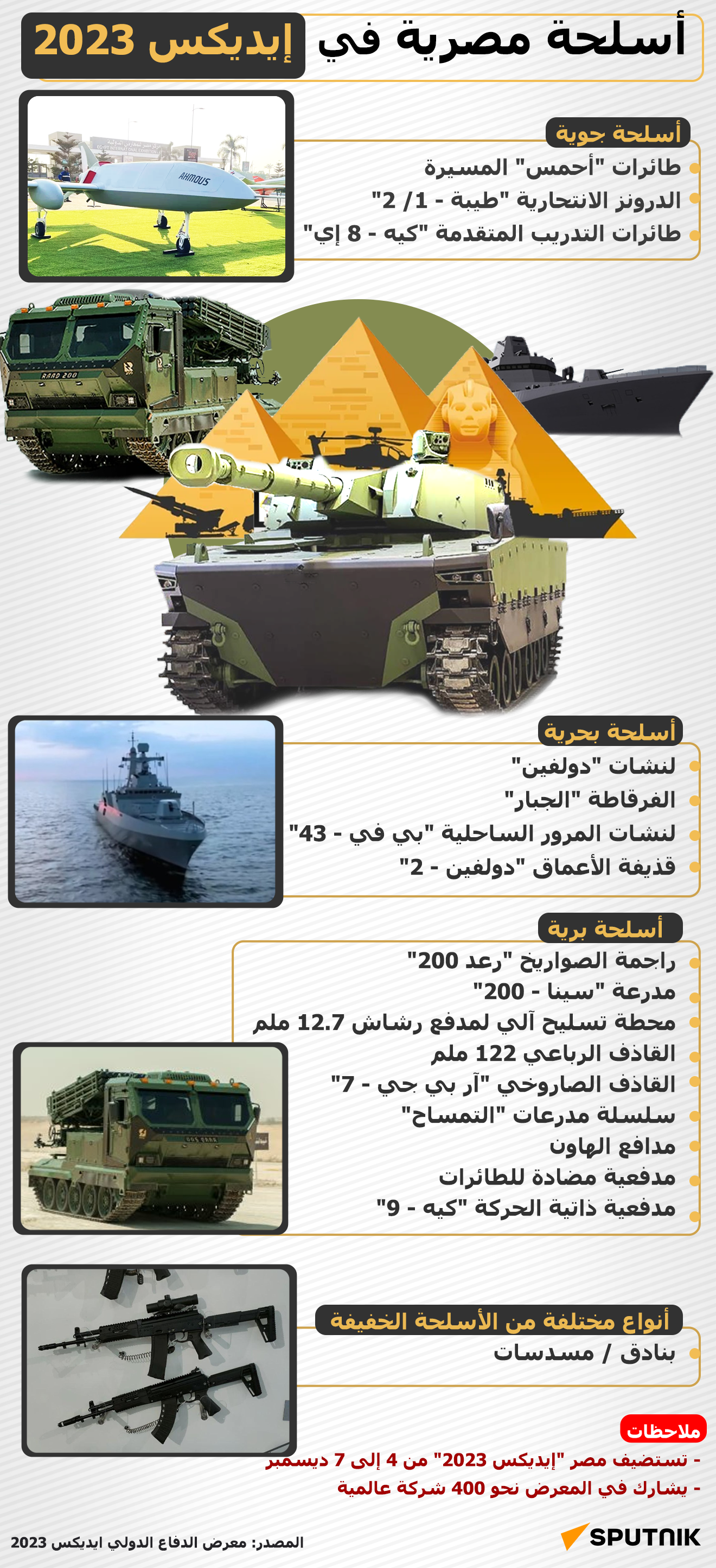 أسلحة مصرية في إيديكس 2023 - سبوتنيك عربي