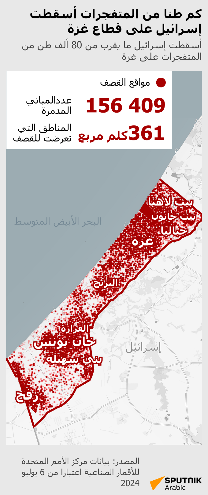 كم طنا من المتفجرات أسقطت إسرائيل على قطاع غزة - سبوتنيك عربي