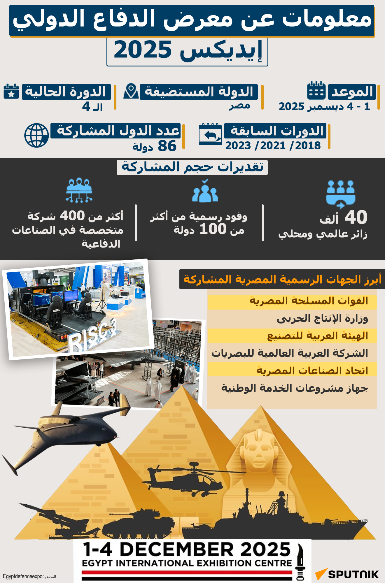 معلومات عن معرض الدفاع الدولي إيديكس 2025 - سبوتنيك عربي