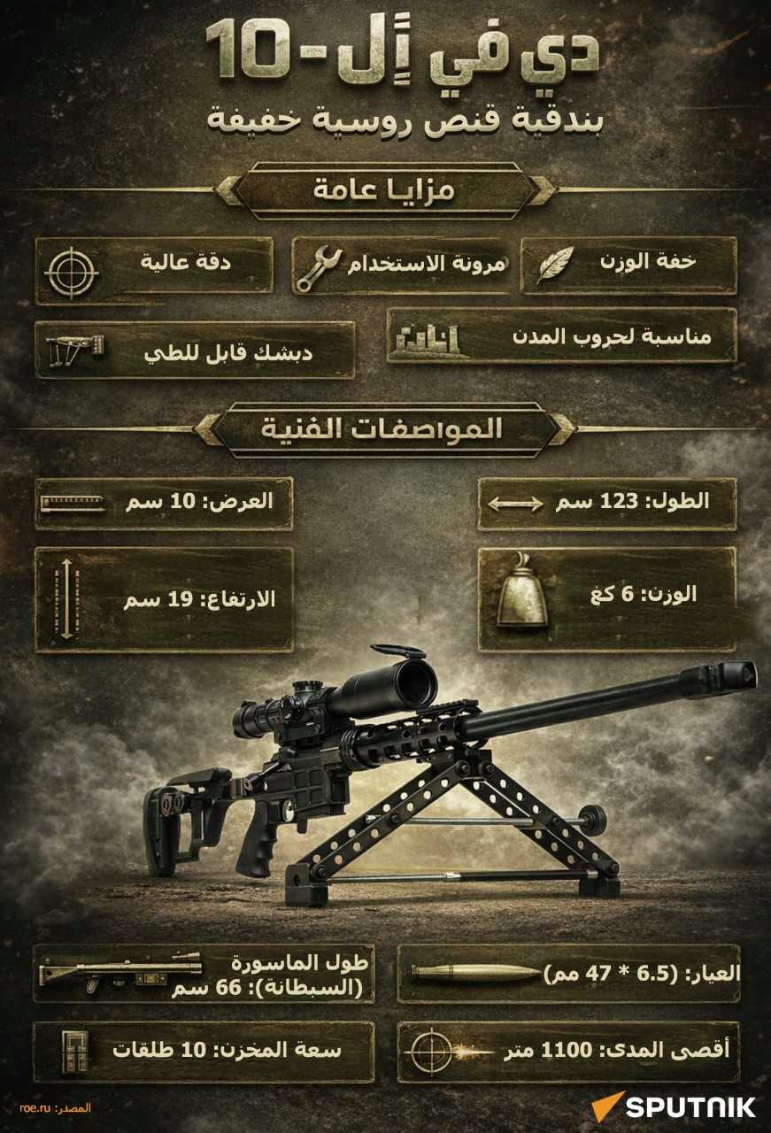 دي في إل - 10.. بندقية قنص روسية خفيفة - سبوتنيك عربي