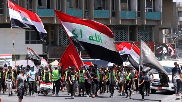 قوات الأمن العراقية في المنطقة الخضراء، بغداد، العراق يوليو 2020 - سبوتنيك عربي