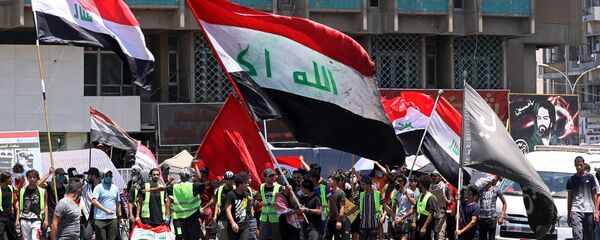 قوات الأمن العراقية في المنطقة الخضراء، بغداد، العراق يوليو 2020 - سبوتنيك عربي