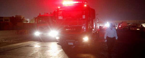 حريق في خط للبترول الخام على طريق الإسماعيلية الصحراوي، القاهرة، مصر 14 يوليو 2020 - سبوتنيك عربي