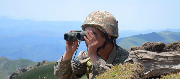 الاشتباكات الحدودية بين أذربيجان و أرمينيا، قوات الجيش الأرمني 14 يوليو 2020 - سبوتنيك عربي