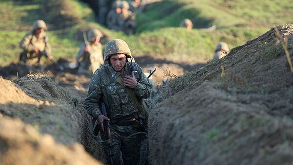 الاشتباكات الحدودية بين أذربيجان و أرمينيا، قوات الجيش الأرمني 14 يوليو 2020 - سبوتنيك عربي