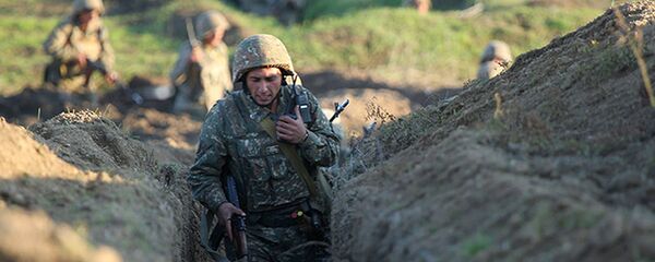 الاشتباكات الحدودية بين أذربيجان و أرمينيا، قوات الجيش الأرمني 14 يوليو 2020 - سبوتنيك عربي