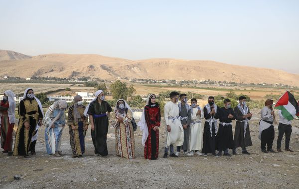 الاحتفال بيوم الزي الفلسطيني في قرية الجفتلك وادي الأردن، 26 يوليو 2020 - سبوتنيك عربي