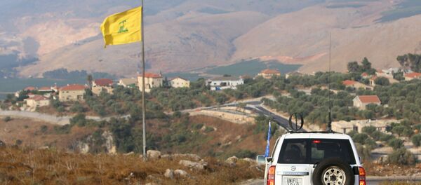 سيارة الأمم المتحدة في منطقة تصاعد التوتر العسكري على الحدود اللبنانية الإسرائيلية، قرية الخيام جنوب لبنان، إسرائيل 28 يوليو 2020 - سبوتنيك عربي