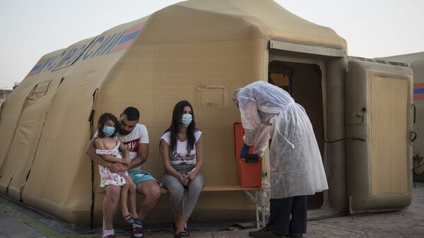 أفراد طاقم الإنقاذ التابع لوزارة الطوارئ الروسية في بيروت، لبنان 6 أغسطس/ آب 2020 أفراد طاقم الإنقاذ التابع لوزارة الطوارئ الروسية في بيروت، لبنان 6 أغسطس/ آب 2020 - سبوتنيك عربي