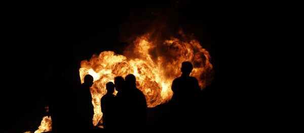 تفجير إرهابي يستهدف خط الغاز العربي بين منطقتي الضمير وعدرا شمال شرق دمشق، سوريا 24 أغسطس 2020 - سبوتنيك عربي