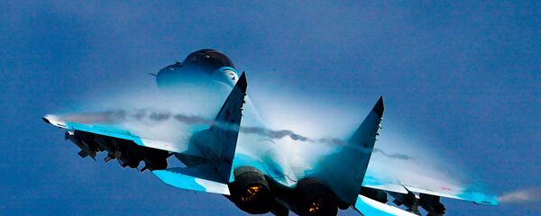 عرض جوي عسكري في منتدى أرميا 2020 في كوبينكا بضواحي موسكو - المقاتلات ميغ - 29 - سبوتنيك عربي