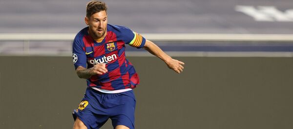 قائد فريق برشلونة الإسباني لكرة القدم، ليونيل ميسي - سبوتنيك عربي