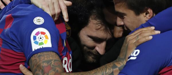 الأرجنتيني ليونيل ميسي، لاعب فريق نادي برشلونة في إسبانيا، 2020 - سبوتنيك عربي