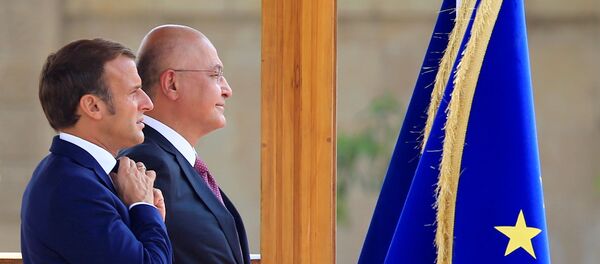 زيارة الرئيس الفرنسي إيمانويل ماكرون إلى بغداد، العراق 2 سبتمبر 2020 - سبوتنيك عربي
