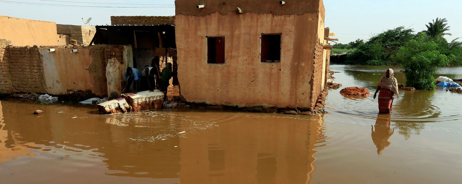 تداعيات فيضان مياه النيل الأزرق في منطقة أم درمان في السودان، 7 أغسطس 2020 - سبوتنيك عربي, 1920, 01.08.2021