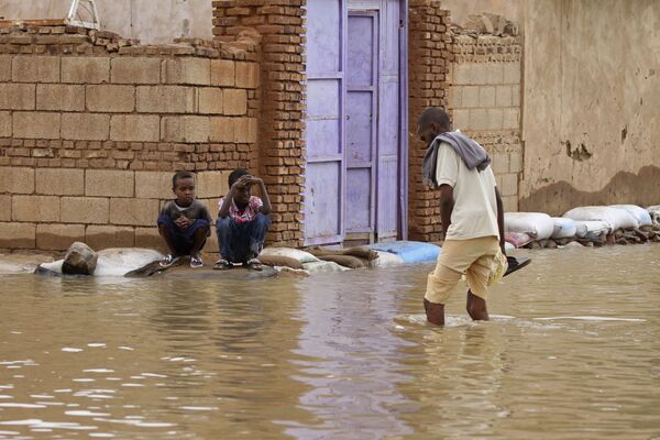 تداعيات فيضان مياه النيل الأزرق في منطقة شقليب في السودان،31 أغسطس 2020 - سبوتنيك عربي