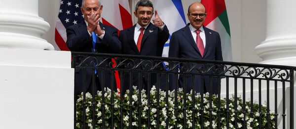 مراسم توقيع اتفاق السلام بين إسرائيل والإمارات والبحرين في واشنطن، الولايات المتحدة 15 سبتمبر 2020 - سبوتنيك عربي