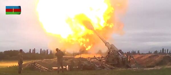  التصاعد العسكري بين أرمينيا و أذربيجان - الجيش الأذري يطلق النار باتجاه الجيش الأرمني في منطقة ناغورني قرة باغ (قره باغ)، 28 سبتمبر 2020 - سبوتنيك عربي