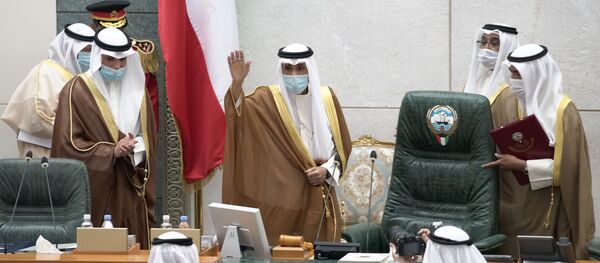 الشيخ نواف الأحمد القسم في مجلس الأمة الكويتي، الكويت  30 سبتمبر 2020 - سبوتنيك عربي