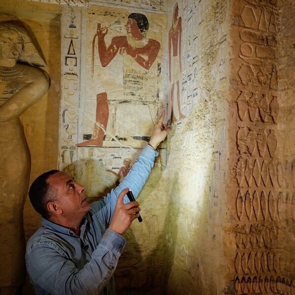 مصطفى الوزيري يكشف تفاصيل الكنز الأثري الكبير المكتشف حديثا بمصر - سبوتنيك عربي