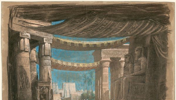 شكل المسرح وزينته لأوبرا 1871م. شكل المسرح وزينته لأوبرا 1871م. - سبوتنيك عربي