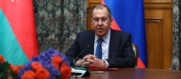 لافروف يجري مشاورات ثلاثية بشأن التصعيد العسكري في قره باغ مع نظيريه الأرمني زهراب ناتساكانيان والأذري جيحون بيراموف في موسكو، روسيا 9 أكتوبر 2020 - سبوتنيك عربي