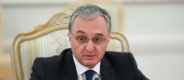 وزير الخارجية الأرمني زهراب ناتساكانيان في موسكو، 12 أكتوبر 2020 - سبوتنيك عربي