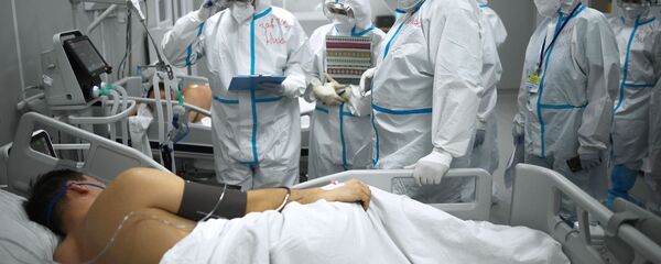 المشفى المؤقت لاستقبال مرضى كوفيد - 19 في سوكولنيكي في العاصمة موسكو، روسيا 12 أكتوبر 2020 - سبوتنيك عربي