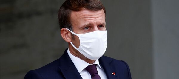 الرئيس الفرنسي إيمانويل ماكرون، يلتقي مع رئيس الوزراء العراقي مصطفى الكاظمي في باريس، فرنسا 19 أكتوبر 2020 الرئيس الفرنسي إيمانويل ماكرون، يلتقي مع رئيس الوزراء العراقي مصطفى الكاظمي في باريس، فرنسا 19 أكتوبر 2020 - سبوتنيك عربي