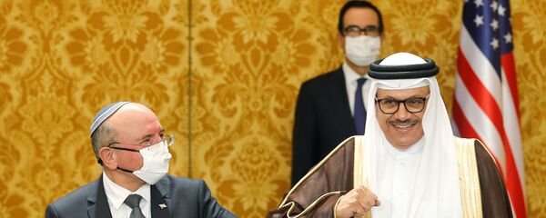 الوفد الإسرائيلي في المنامة، توقيع اتفاقية بين إسرائيل و البحرين، 18 أكتوبر 2020 - سبوتنيك عربي