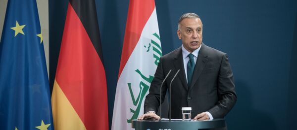  مؤتمر صحفي مشترك - المستشارة الألمانية أنجيلا ميركل ورئيس الوزراء العراقي مصطفى الكاظمي في برلين، ألمانيا، الاتحاد الأوروبي، 20 أكتوبر 2020 - سبوتنيك عربي