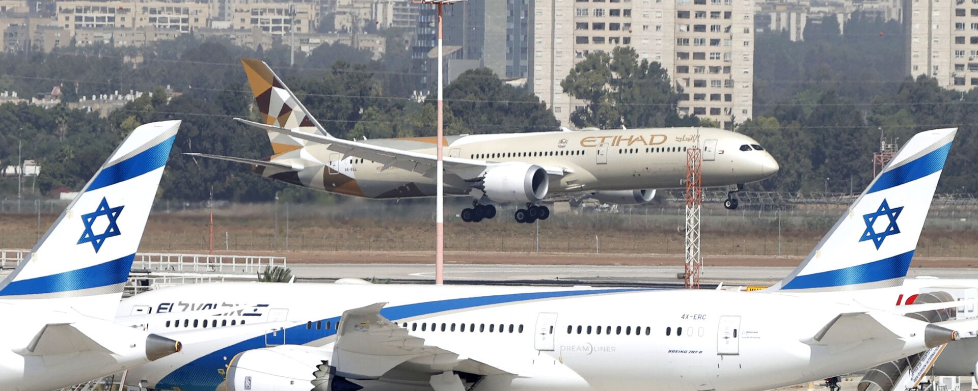 وصول أول وفد حكومي إماراتي إلى إسرائيل، مطار بن غوريون الدولي، تل أبيب 20 أكتوبر 2020 - سبوتنيك عربي, 1920, 02.01.2023