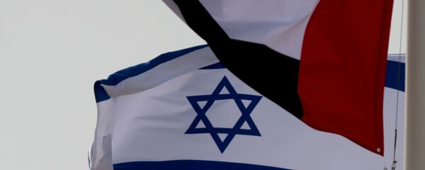 علم الإمارات و علم أبو ظبي، أغسطس 2020 - سبوتنيك عربي