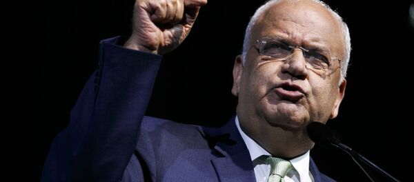  صورة من الأرشيف - أمين سر اللجنة التنفيذية لمنظمة التحرير الفلسطينية، صائب عريقات، القدس 28 أكتوبر 2019 - سبوتنيك عربي