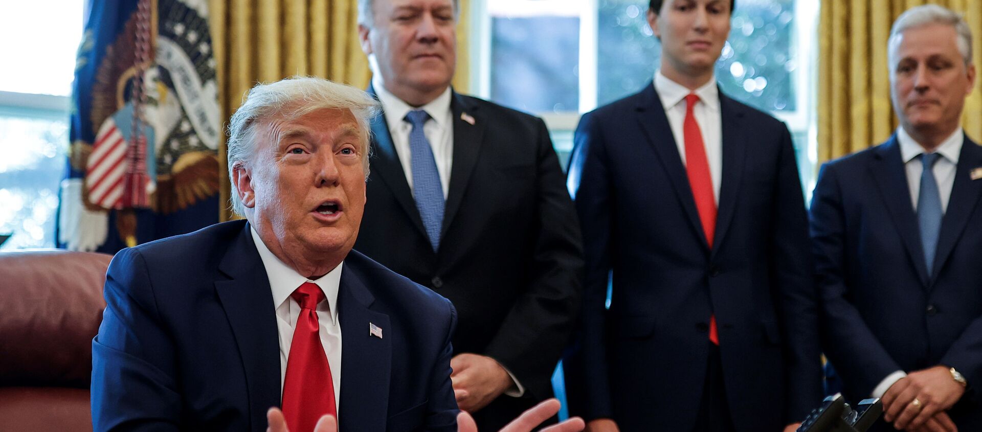 الرئيس الأمريكي دونالد ترامب يتحدث عن اتفاق بشأن السودان في المكتب البيضاوي في البيت الأبيض في واشنطن، الولايات المتحدة، 23 أكتوبر/ تشرين الأول 2020 - سبوتنيك عربي, 1920, 31.10.2020
