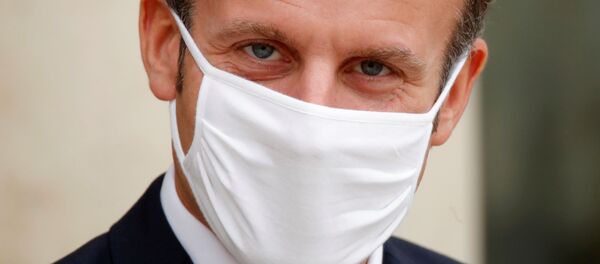  الرئيس الفرنسي إيمانويل ماكرون، (كورونا) في فرنسا، 28 أكتوبر 2020 - سبوتنيك عربي