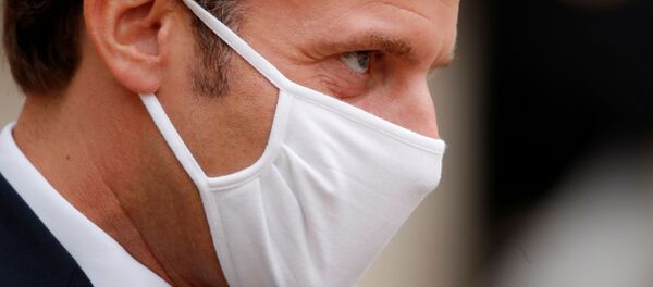  الرئيس الفرنسي إيمانويل ماكرون، (كورونا) في فرنسا، 28 أكتوبر 2020 - سبوتنيك عربي