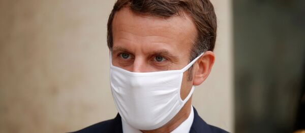 الرئيس الفرنسي إيمانويل ماكرون، (كورونا) في فرنسا، 28 أكتوبر 2020 الرئيس الفرنسي إيمانويل ماكرون، (كورونا) في فرنسا، 28 أكتوبر 2020 - سبوتنيك عربي