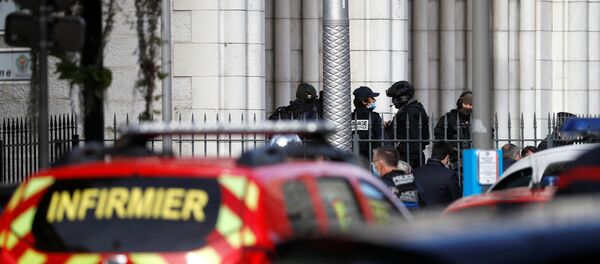 حادثة طعن في مدينة نيس، فرنسا 29 أكتوبر 2020 - سبوتنيك عربي