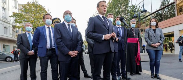 ماكرون في نيس - سبوتنيك عربي