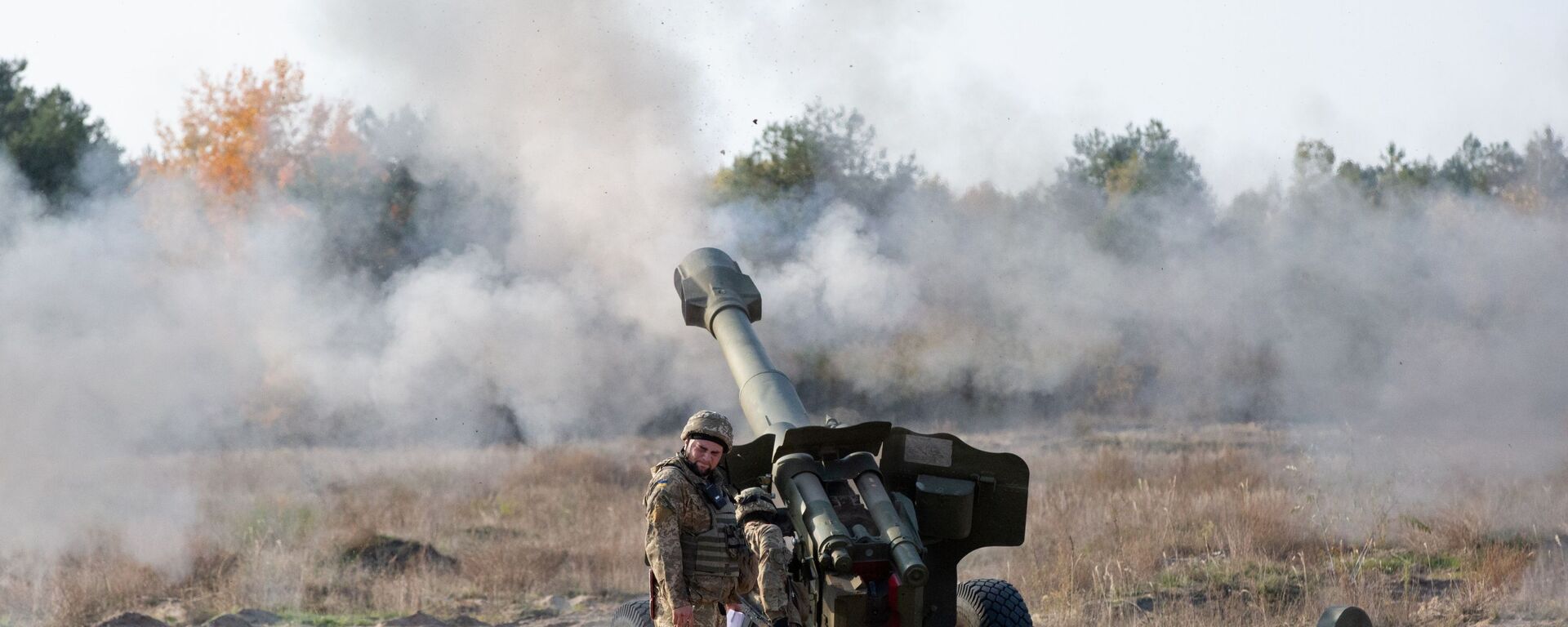 مناورات الجيش الأوكراني في إقليم كييفسكايا، مدفع هاوتزر دي - 20، أوكرانيا - سبوتنيك عربي, 1920, 19.02.2022
