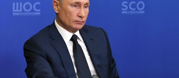 الرئيس الروسي فلاديمير بوتين يشارك في قمة منظمة شانغهاي للتعاون عبر الانترنت، 10 نوفمبر 2020 - سبوتنيك عربي