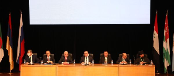 افتتاح مؤتمر عودة اللاجئين السوريين في قصر الأمويين في دمشق، سوريا 11 نوفمبر 2020 - سبوتنيك عربي
