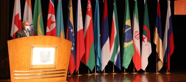 افتتاح مؤتمر عودة اللاجئين السوريين في قصر الأمويين في دمشق، سوريا 11 نوفمبر 2020 - سبوتنيك عربي
