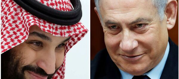 ولي العهد السعودي الأمير محمد بن سلمان مع رئيس الوزراء الإسرائيلي بنيامين نتنياهو - سبوتنيك عربي